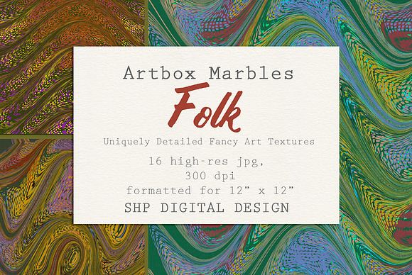 Art Textures:  Marbled Folk Song in Textures - product preview 1