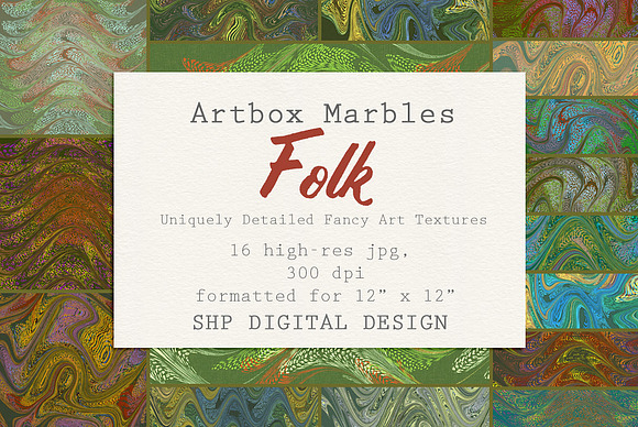 Art Textures:  Marbled Folk Song in Textures - product preview 2