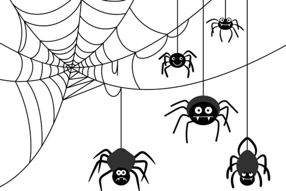 Spider on cobweb in Graphics - product preview 8