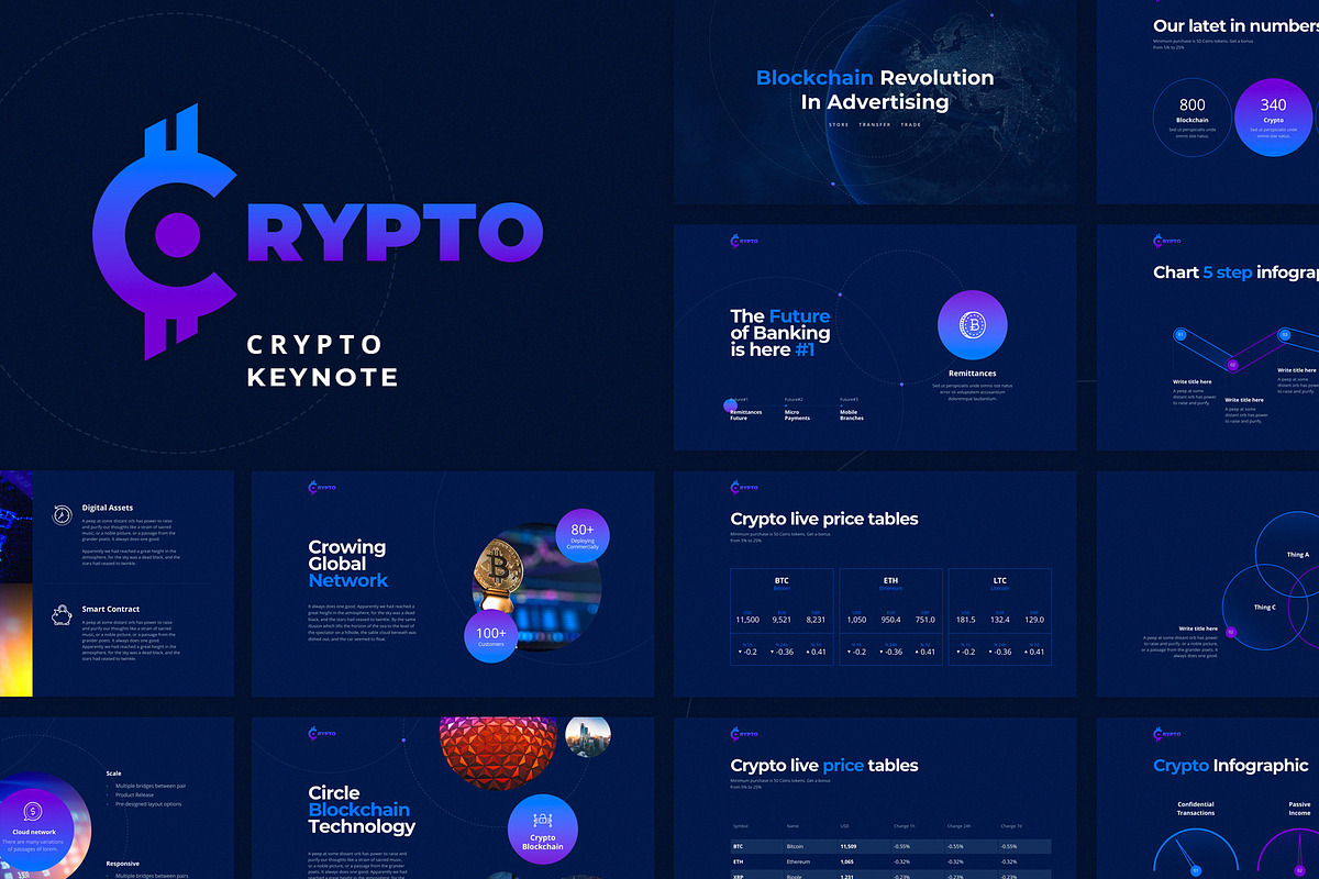CRYPTO Keynote Template in Keynote Templates - product preview 8