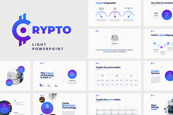 CRYPTO Powerpoint Template (Light)