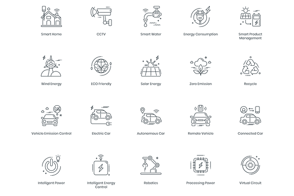 88 Smart Technology Line Icons in Technology Icons - product preview 1