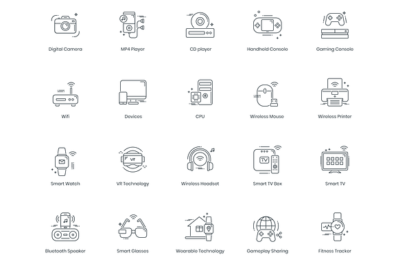 88 Smart Technology Line Icons in Technology Icons - product preview 3