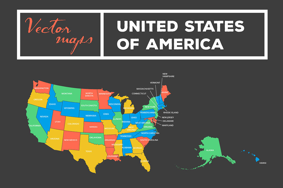 USA vector maps