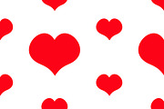 Red heart Seamless Pattern. 