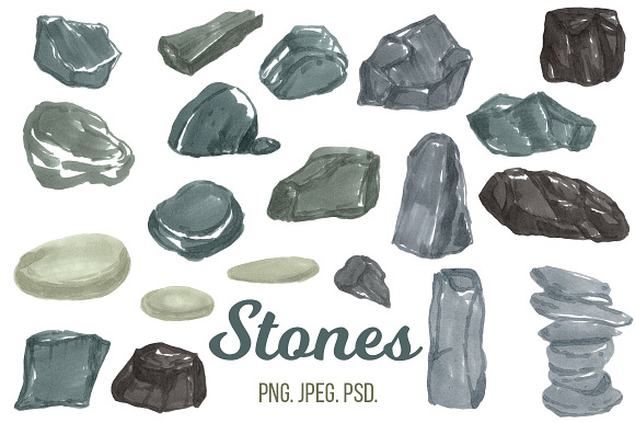 Stones in Illustrations - product preview 2