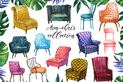 Watercolor Armchair collection.
