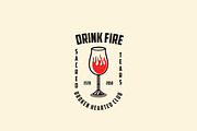 Drink Fire Logo Template
