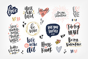 Valentine's day letterings
