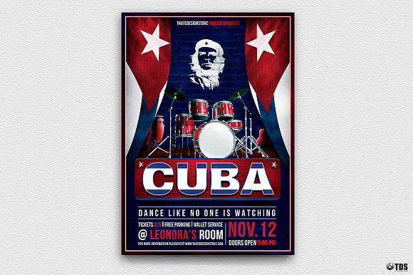 Cuban Live Salsa Flyer Template V3 in Flyer Templates - product preview 1