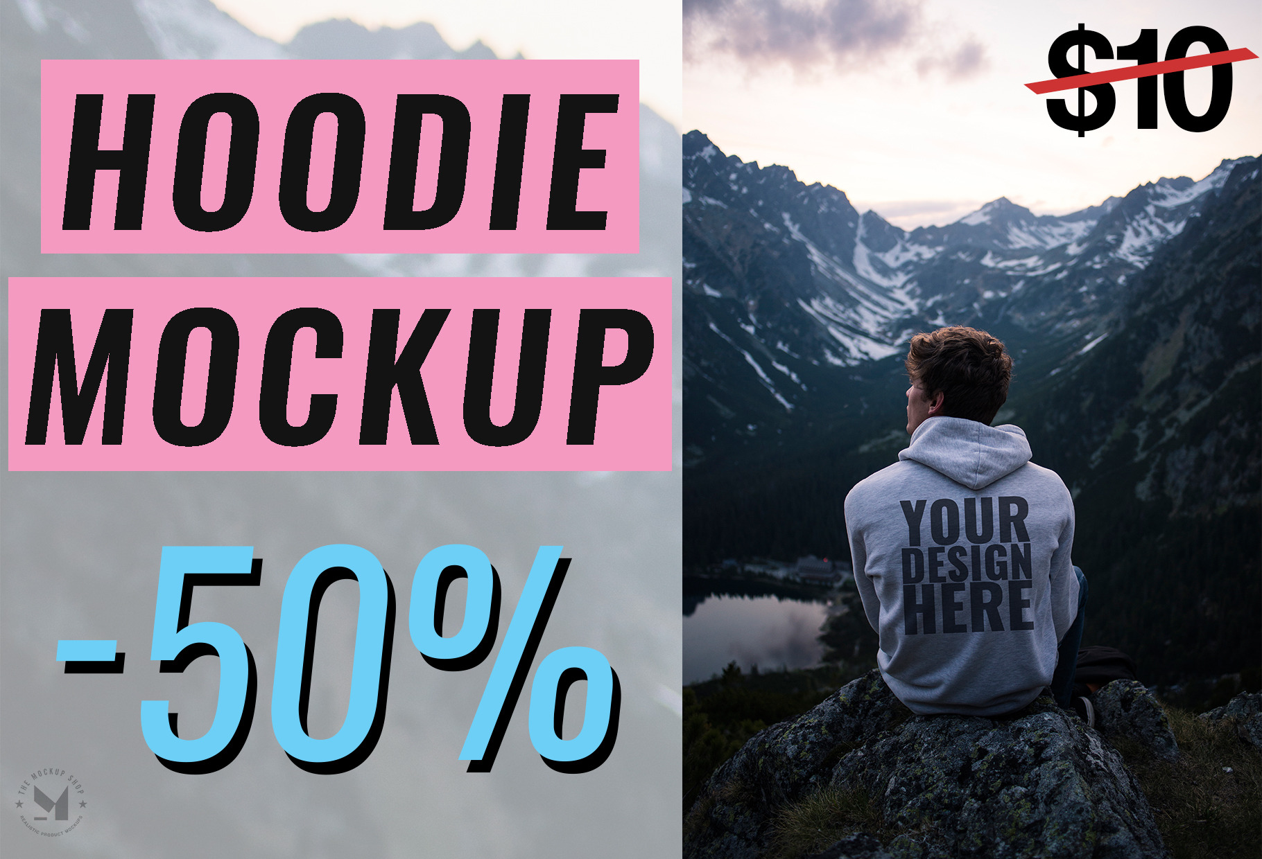 Download -50% Hoodie Mockup - Mountain Man | Creative Product ...