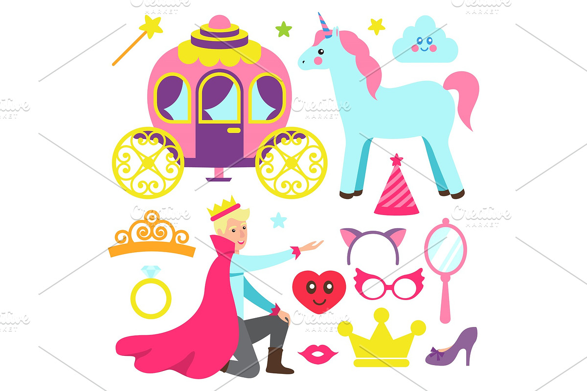 Accessories For Princess Party and Fairy Prince in Illustrations - product preview 8