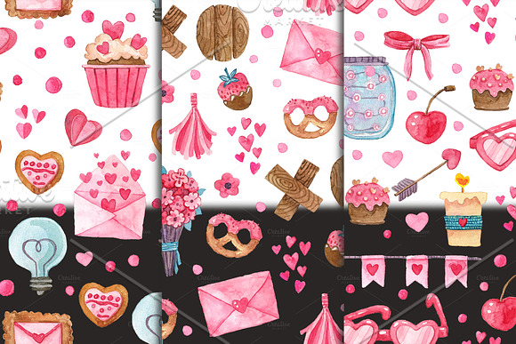 Watercolor Valentine's Day in Illustrations - product preview 2