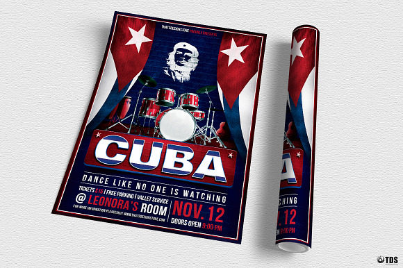 Cuban Live Salsa Flyer Template V3 in Flyer Templates - product preview 6