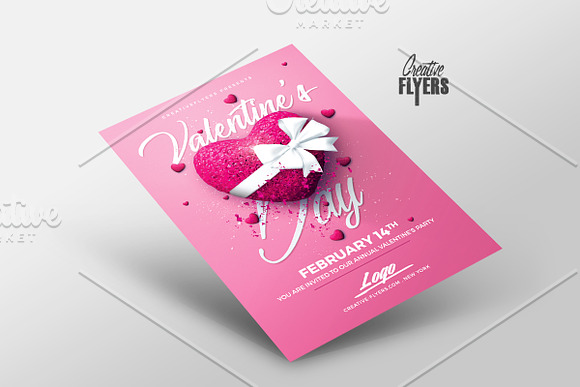Valentine's Day Invitation in Card Templates - product preview 1