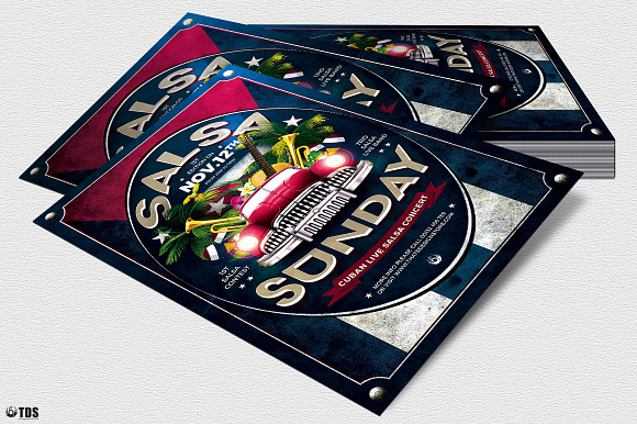 Cuban Live Salsa Flyer Template V2 in Flyer Templates - product preview 3