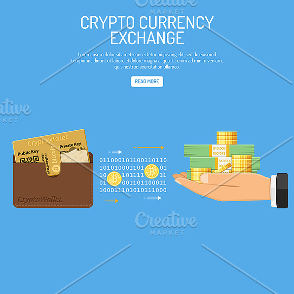 Crypto currency bitcoin technology in Illustrations - product preview 4