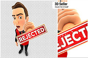 3D Seller Rejected Stamp