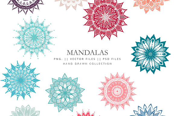 Mandala collection - Hand drawn in Illustrations - product preview 2