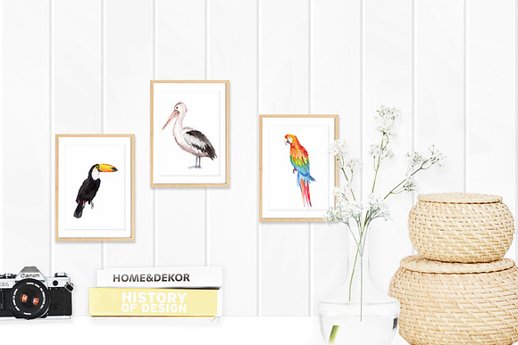 Assorted Birds Watercolor Clip Art in Illustrations - product preview 2