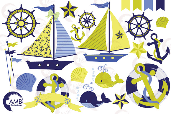 Nautical Cruise Clipart AMB-518 in Illustrations - product preview 1