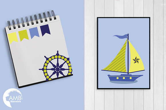 Nautical Cruise Clipart AMB-518 in Illustrations - product preview 3