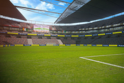 Football stadium game ready 3D-Model
