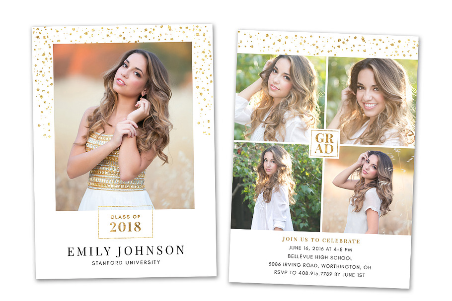 Graduation Card Template 2018 Senior in Card Templates - product preview 8