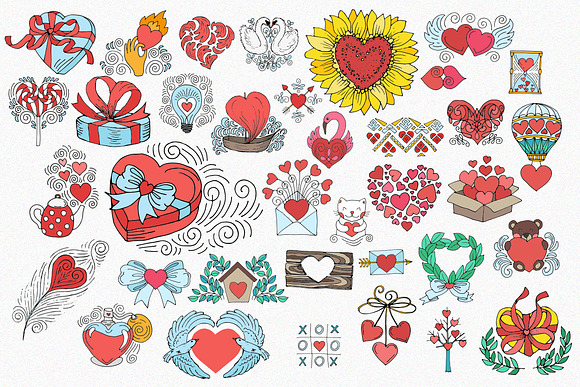 Romantic doodle in Illustrations - product preview 2