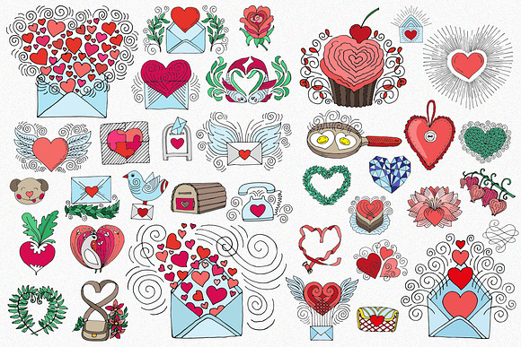 Romantic doodle in Illustrations - product preview 3