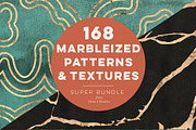 168 Marbleized Gold Patterns Bundle