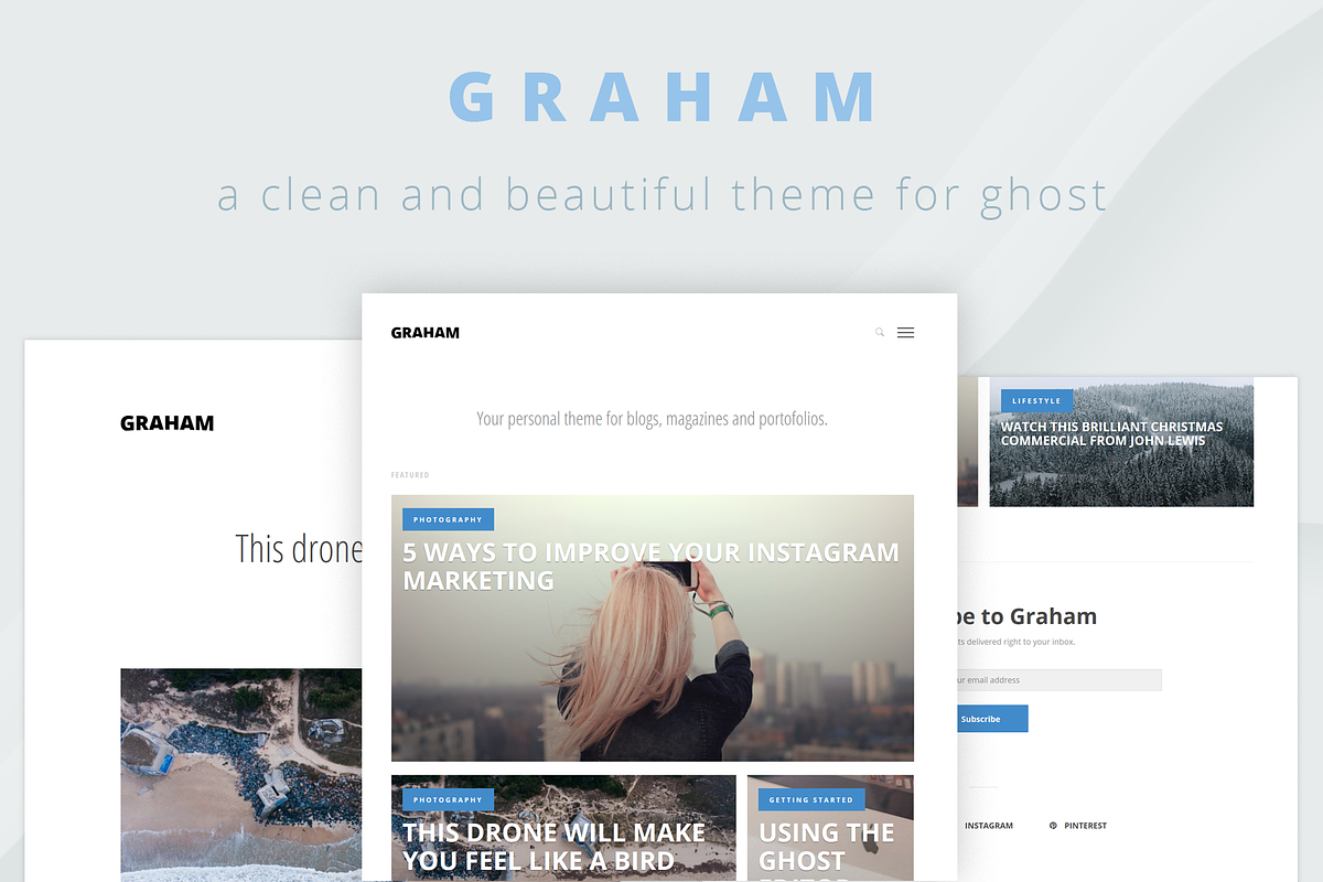 Graham – clean Magazine Ghost Theme in Ghost Themes - product preview 8