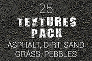 25 Textures Pack. Asphalt and more