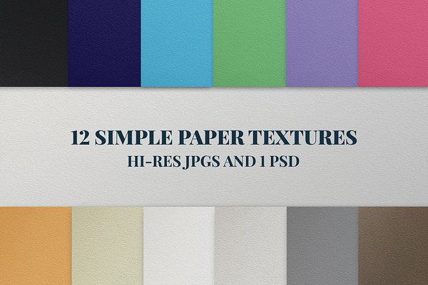 12 Simple Paper Textures
