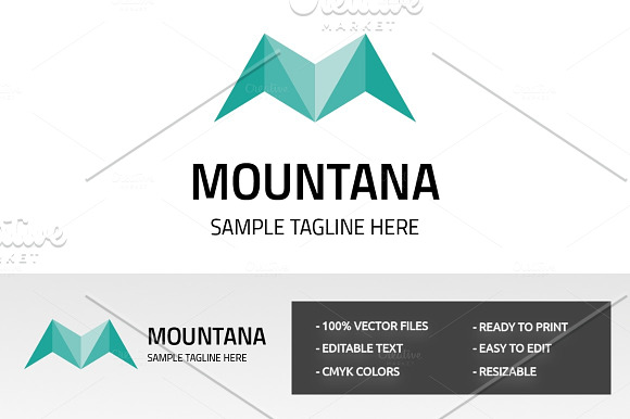 Letter M (Mountana) Logo in Logo Templates - product preview 1