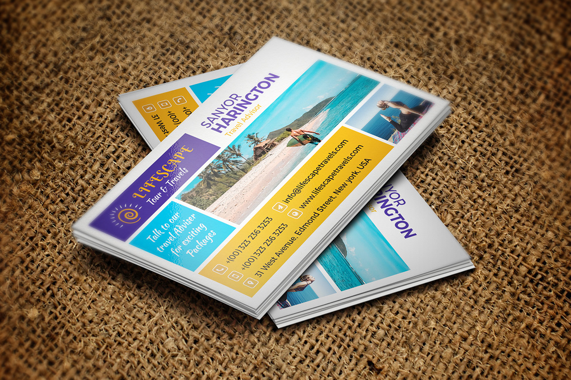 travel and tours visiting card