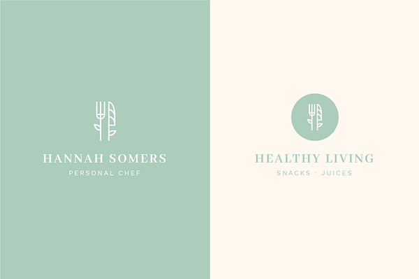 10 Minimal Healthy Food Logos