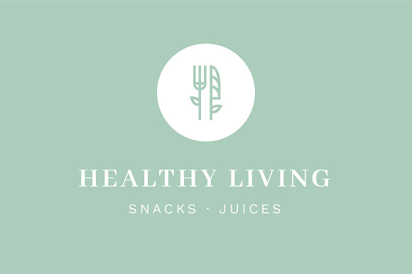 10 Minimal Healthy Food Logos in Logo Templates - product preview 9