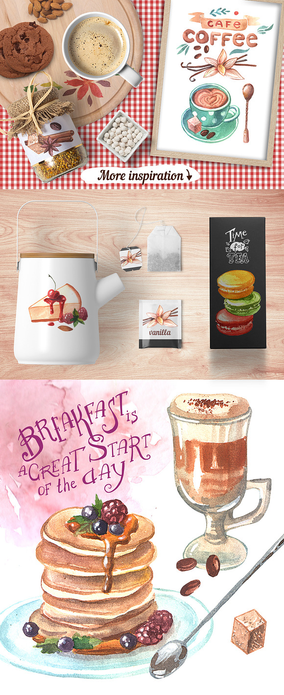 Coffee and sweets in Illustrations - product preview 1
