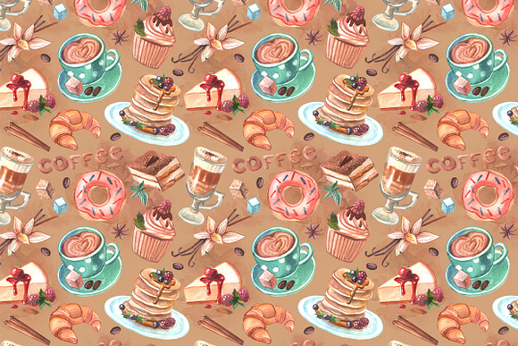 Coffee and sweets in Illustrations - product preview 2