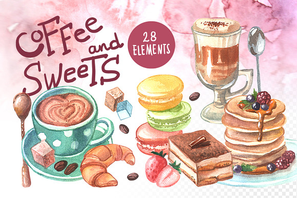 Coffee and sweets in Illustrations - product preview 5