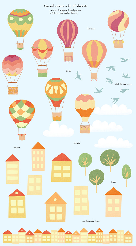 Balloon Day - creator & clipart in Illustrations - product preview 2