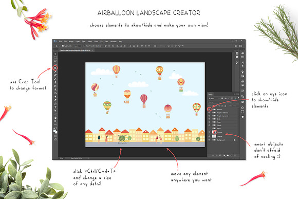 Balloon Day - creator & clipart in Illustrations - product preview 3