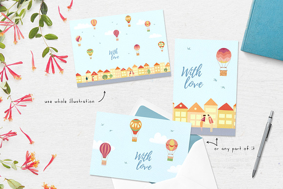 Balloon Day - creator & clipart in Illustrations - product preview 6
