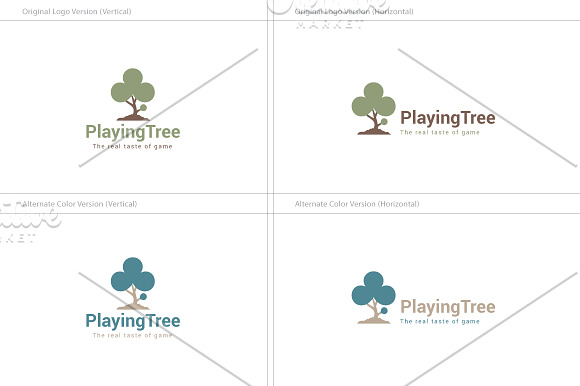 Playing Tree Logo in Logo Templates - product preview 3