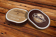 Coffee Shop Round Business Card