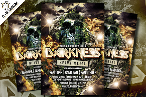 Darkness Heavy Metal Flyer Template