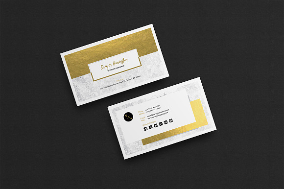 Gold marble business card in Business Card Templates - product preview 1