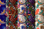Bright decorative floral patterns