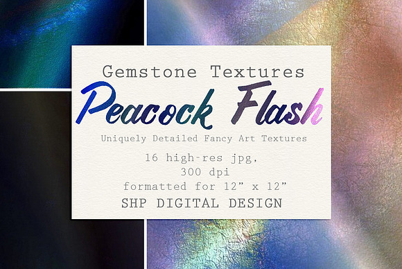 Gemstone Textures:  Peacock Crystal in Textures - product preview 2
